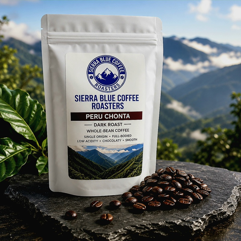 Peru Chonta, Dark Roast, 12 oz bag, Whole Bean Coffee